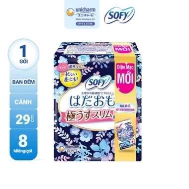 Băng vệ sinh Sofy Skin UT 29cm gói 8 miếng - Siêu mềm, thấm nhanh, giá 50k 2 Băng vệ sinh Sofy Skin UT 29cm gói 8 miếng - Siêu mềm, thấm nhanh, giá 50k 2