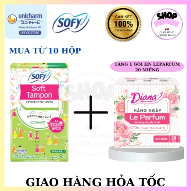 Băng vệ sinh SOFY TAMPON 9 ống + 10 gói combo - Siêu thấm, bảo vệ 24h, giá ưu đãi 530.000đ