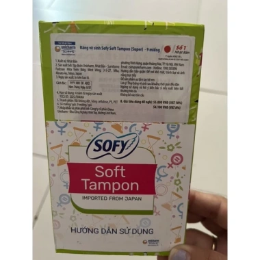 Băng vệ sinh SOFY TAMPON gói 9 ống - bộ 3 gói giá 163.000, thấm hút, siêu mềm