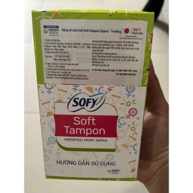 Băng vệ sinh SOFY TAMPON gói 9 ống - bộ 3 gói giá 163.000, thấm hút, siêu mềm
