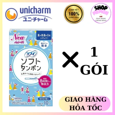 Băng vệ sinh Sofy Tampon Regular hộp 10 ống: Thấm hút cao, giá chỉ 44.000đ