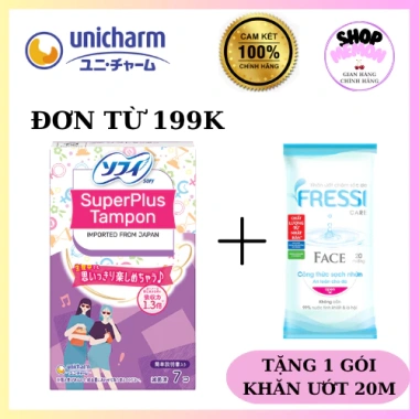 Băng vệ sinh Sofy Tampon Super Plus hộp 7 ống Siêu thấm bảo vệ 24h giá giảm 47.500đ