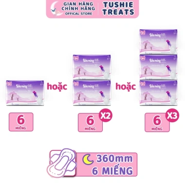 Băng Vệ Sinh Tushie Treats Ban Ngày Ban Đêm Nâng Cấp Siêu Thấm Siêu Mỏng Cánh Chống Tràn 15‑24‑29‑36cm Giá 16.000đ 12 Băng Vệ Sinh Tushie Treats Ban Ngày Ban Đêm Nâng Cấp Siêu Thấm Siêu Mỏng Cánh Chống Tràn 15‑24‑29‑36cm Giá 16.000đ 12