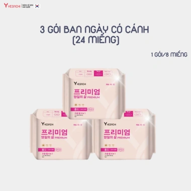 Băng vệ sinh Yeonchi Premium 245mm không cánh ban ngày - Siêu khô thoáng, mỏng nhẹ 1cm, 6 gói - 95.000₫ 8 Băng vệ sinh Yeonchi Premium 245mm không cánh ban ngày - Siêu khô thoáng, mỏng nhẹ 1cm, 6 gói - 95.000₫ 8