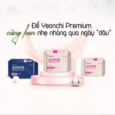 Băng vệ sinh Yeonchi Premium Hàn Quốc siêu mỏng 0.1cm, Ag+ kháng khuẩn, cao cấp