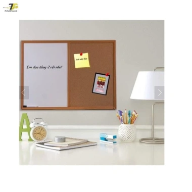 Bảng viết bút lông & ghim bần KT 60x90cm COMBO GHIM LIE Melamine – Giá chỉ 375.000₫