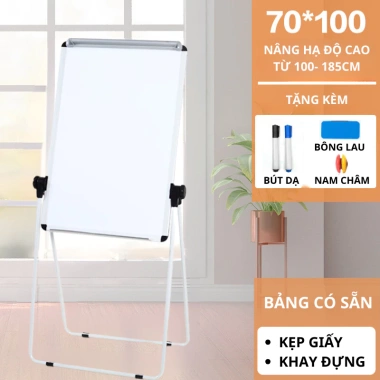 Bảng viết bút lông không dòng kẻ, chân gấp di động, chỉnh chiều cao, giá rẻ 650k