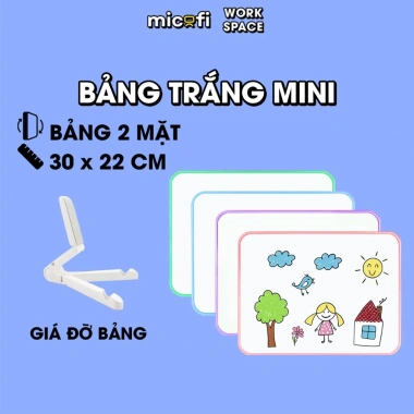Bảng Viết Bút Lông Micofi Mini - Bảng Trắng Nhỏ Gọn, Phù Hợp Học Sinh và Văn Phòng, Giá 32.000đ