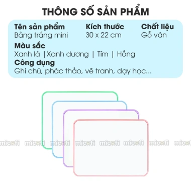 Bảng Viết Bút Lông Micofi Mini - Bảng Trắng Nhỏ Gọn, Phù Hợp Học Sinh và Văn Phòng, Giá 32.000đ 7