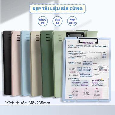 Bảng viết kẹp lưu trữ tài liệu đứng thẳng, chống thấm nước bụi, đựng đồ học tập 31.999₫