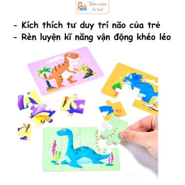 Bảng xếp hình gỗ Montessori cho bé 2-6 tuổi - Phát triển tư duy, 49.000₫