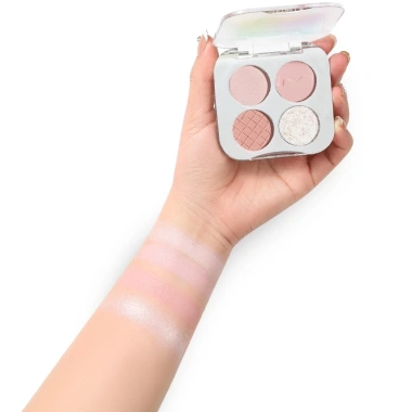 Bảng xếp nếp SHEDELLA Highlighter 4 màu nâng cấp, mềm mại tự nhiên, lâu dài 5.5g 4