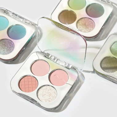 Bảng xếp nếp SHEDELLA Highlighter 4 màu nâng cấp, mềm mại tự nhiên, lâu dài 5.5g 5