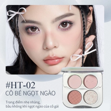 Bảng xếp nếp SHEDELLA Highlighter 4 màu nâng cấp, mềm mại tự nhiên, lâu dài 5.5g 9