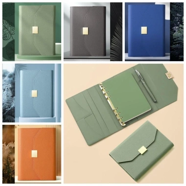 BANGSHE DIY Binder Notebook A5 A6 Planner tối giản da PU, sổ ghi chú, bìa giấy di động, giá ưu đãi 196.560₫