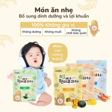 Bánh ăn dặm gạo lứt ALADDINVINA bổ sung lợi khuẩn Lusol - Giá 49.000₫ 7