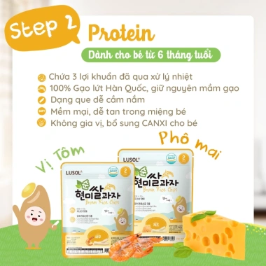 Bánh ăn dặm gạo lứt ALADDINVINA bổ sung lợi khuẩn Lusol - Giá 49.000₫ 15