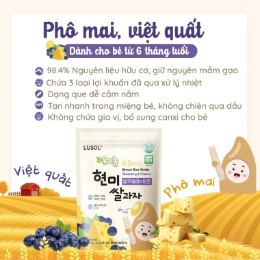 Bánh ăn dặm gạo lứt hữu cơ Lusol cho bé 6 tháng - Giá 41.000đ - ALADDIN VINA 4
