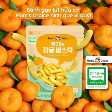 Bánh ăn dặm hữu cơ Mom’s Choice cho bé 6 tháng từ gạo Hàn Quốc, mềm tan, không chất bảo quản - 56k 15
