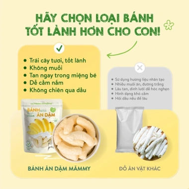 Bánh ăn dặm Mămmy vị trái cây giòn xốp tan nhanh, bổ sung vitamin cho bé 6 tháng - 89.000đ 5