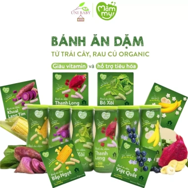 Bánh ăn dặm Mămmy vị trái cây rau củ 32-50g - Hỗ trợ tiêu hoá, giá ưu đãi 55.000đ