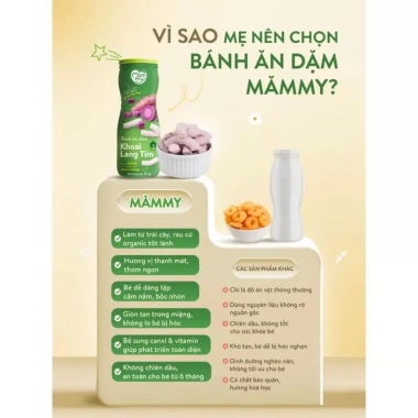 Bánh ăn dặm Mămmy vị trái cây rau củ 32-50g - Hỗ trợ tiêu hoá, giá ưu đãi 55.000đ