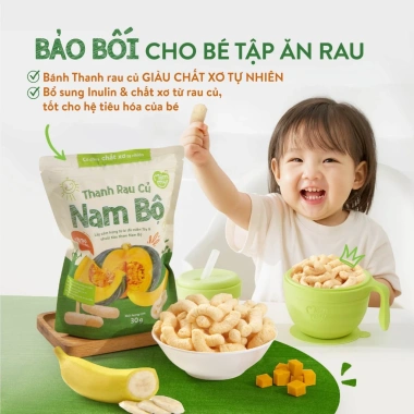 Bánh ăn dặm thanh Mămmy rau củ Việt Nam 30g cho bé 6 tháng Giá ưu đãi 65.000₫ 4