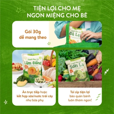 Bánh ăn dặm thanh Mămmy rau củ Việt Nam 30g cho bé 6 tháng Giá ưu đãi 65.000₫ 6