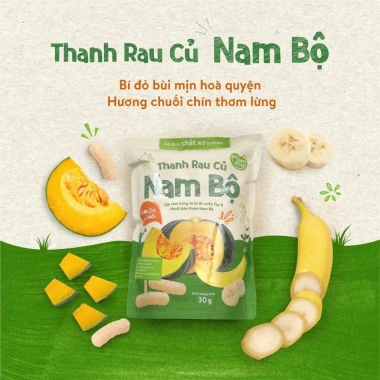 Bánh ăn dặm thanh Mămmy rau củ Việt Nam 30g cho bé 6 tháng Giá ưu đãi 65.000₫ 9