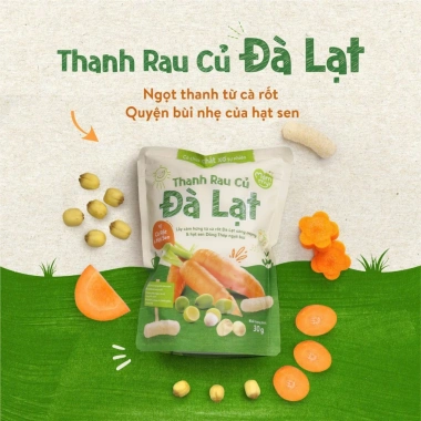 Bánh ăn dặm thanh Mămmy rau củ Việt Nam 30g cho bé 6 tháng Giá ưu đãi 65.000₫ 10