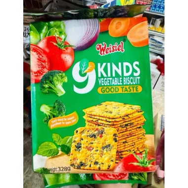 Bánh Ăn Kiêng 9 Loại Rau Củ Weisiel Hongkong Gói Lớn 328g Dinh Dưỡng Giảm Cân Giá 46K