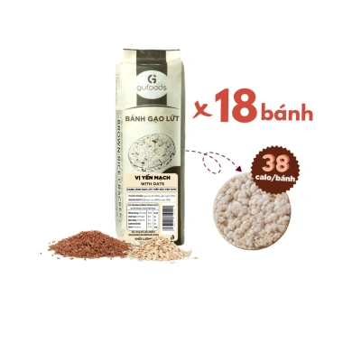 Bánh ăn kiêng gạo lứt GUfoods vị Yến mạch không chiên dầu không đường cho Gym 170g/300g/510g 43.900 VND 10 Bánh ăn kiêng gạo lứt GUfoods vị Yến mạch không chiên dầu không đường cho Gym 170g/300g/510g 43.900 VND 10