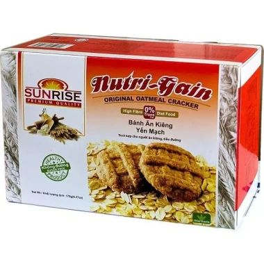 Bánh ăn kiêng yến mạch gạo lứt hạt bí Sunrise nhập khẩu Malaysia 178g - Giá 64.998₫