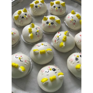 Bánh bao tạo hình dừa sữa mẫu mèo công chúa, mèo quý tộc giảm còn 18.000đ 4