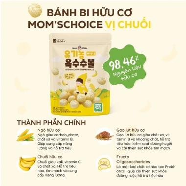 Bánh bi ngô hữu cơ Mom's Choice Hàn Quốc cho bé 6 tháng - Giảm còn 56.000đ 5 Bánh bi ngô hữu cơ Mom's Choice Hàn Quốc cho bé 6 tháng - Giảm còn 56.000đ 5
