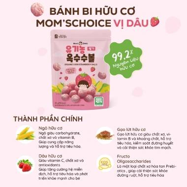 Bánh bi ngô hữu cơ Mom's Choice Hàn Quốc cho bé 6 tháng - Giảm còn 56.000đ 6 Bánh bi ngô hữu cơ Mom's Choice Hàn Quốc cho bé 6 tháng - Giảm còn 56.000đ 6