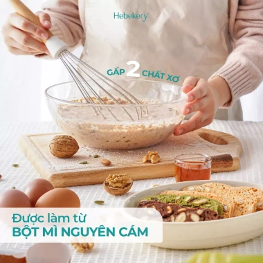 Bánh Biscotti Ăn Kiêng Nguyên Cám 5 Vị HEBEKERY: Ngũ Cốc Nướng Không Đường, Giá 127k