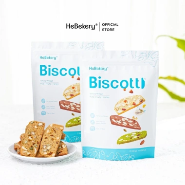 Bánh Biscotti Ăn Kiêng Nguyên Cám 5 Vị HEBEKERY: Ngũ Cốc Nướng Không Đường, Giá 127k