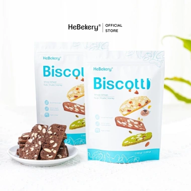 Bánh Biscotti Ăn Kiêng Nguyên Cám 5 Vị HEBEKERY: Ngũ Cốc Nướng Không Đường, Giá 127k