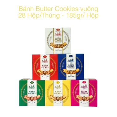 Bánh Cookies HG vuông 185gr - Sỉ ib sẵn, giảm còn 35k, vị thơm ngon, thích làm quà