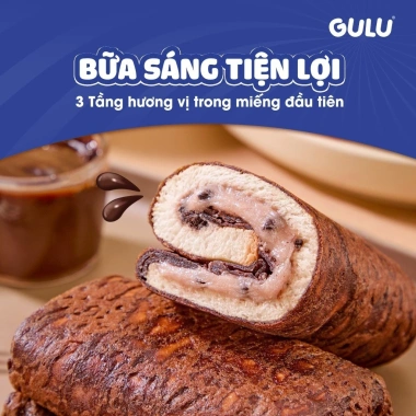 Bánh Da Trứng Cuộn Kem Tươi Chà Bông, Bánh Cuộn Socola Choco GuluFoods 115k 3 Bánh Da Trứng Cuộn Kem Tươi Chà Bông, Bánh Cuộn Socola Choco GuluFoods 115k 3