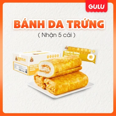 Bánh Da Trứng Cuộn Kem Tươi Chà Bông, Bánh Cuộn Socola Choco GuluFoods 115k