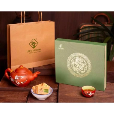 Bánh đậu xanh Việt Hương hộp mix 7 vị Thức ăn nhẹ vị ngọt tự nhiên, giá 99.000đ