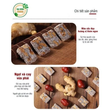 Bánh Dinh Dưỡng Gừng Táo Đỏ Không Đường 500g - Đại Hùng Foods, Giảm còn 159.000 VND (Giá gốc 201.930 VND)