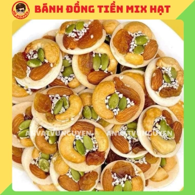Bánh Đồng Tiền Mix Hạt Dinh Dưỡng 400g - Vũ Nguyễn Vừa Ngon Vừa Rẻ - 73k, Ship Hỏa Tốc