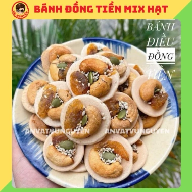 Bánh Đồng Tiền Mix Hạt Dinh Dưỡng 400g - Vũ Nguyễn Vừa Ngon Vừa Rẻ - 73k, Ship Hỏa Tốc