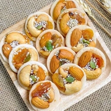 Bánh đồng tiền mix hạt ngũ cốc dinh dưỡng 350g - Giảm giá, thơm giòn, bổ dưỡng