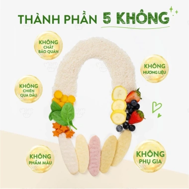Bánh gạo ăn dặm Mămmy - Rau củ dẹt, cầm nắm, dinh dưỡng bé 7 tháng, 89.000 VND 4 Bánh gạo ăn dặm Mămmy - Rau củ dẹt, cầm nắm, dinh dưỡng bé 7 tháng, 89.000 VND 4