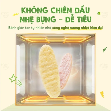 Bánh gạo ăn dặm Mămmy - Rau củ dẹt, cầm nắm, dinh dưỡng bé 7 tháng, 89.000 VND