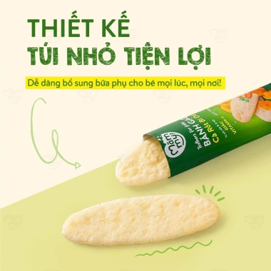 Bánh gạo ăn dặm Mămmy - Rau củ dẹt, cầm nắm, dinh dưỡng bé 7 tháng, 89.000 VND